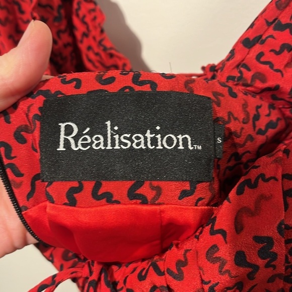 Realization Par Venus mini dress in red squiggle - size small - Picture 14 of 14
